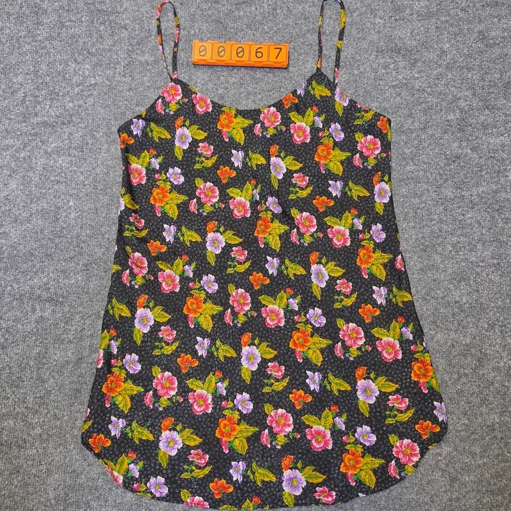 Calvin Klein Black floral tank top, size Medium